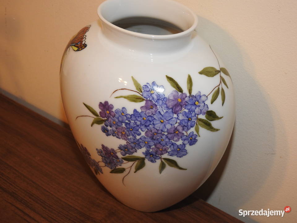 Piękny sygnowany porcelanowy wazon niemiecki Porcelana i szkło Inowrocław sprzedam