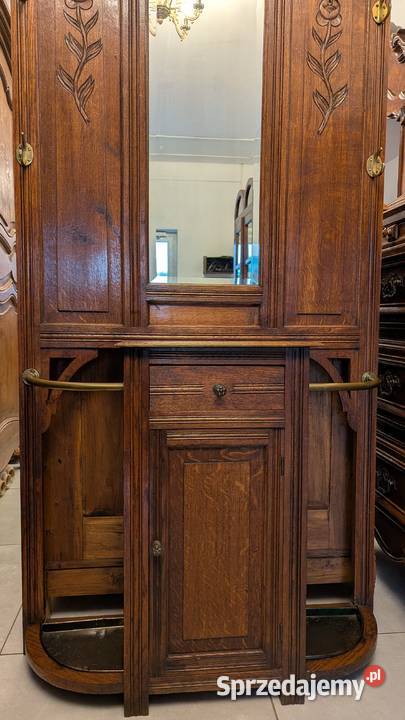 Piękna dębowa garderobawieszak secesyjnysklep Dąbrowa Górnicza