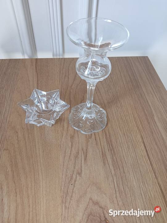Świeczniki szklane małopolskie Limanowa sprzedam