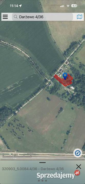 Działka budowlana drodze asfaltowej Darżewo