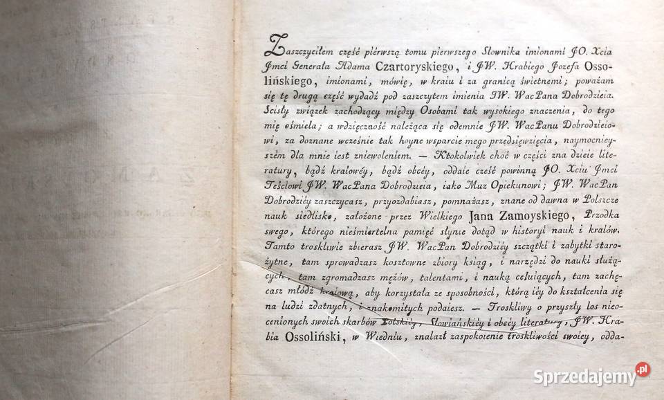 Słownik języka polskiego S Linde r 1808 zabytek