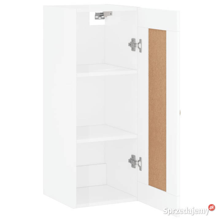 Szafka wisząca biała o wysokim połysku 345x34x90