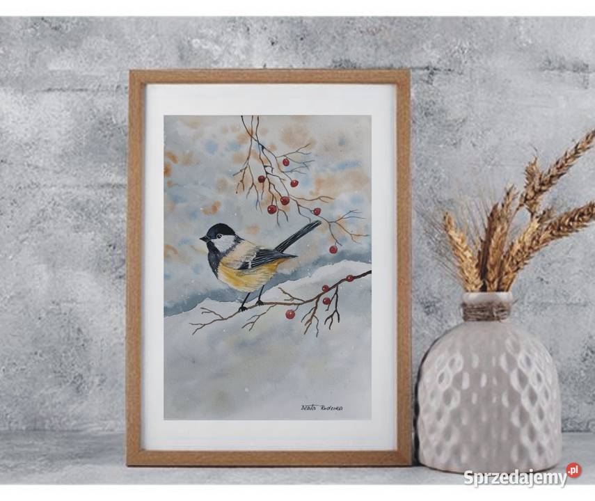 Akwarela Akwarelka Obraz pt Sikorka Wrocław