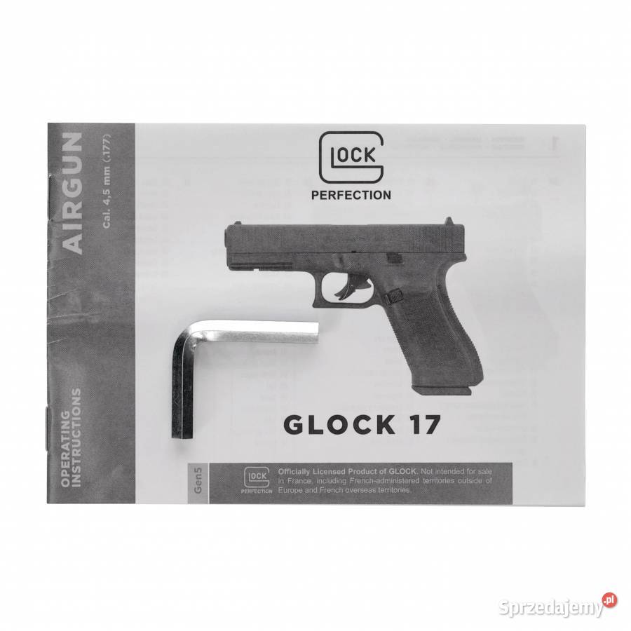 Pistolet wiatrówka Glock 17 gen 5 45 mm blowback Trzcianka