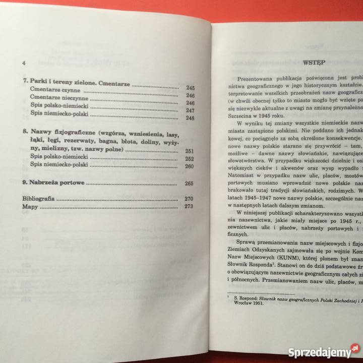 895 PolskoNiemieckie Nazewnictwo Szczecina Szczecin sprzedam