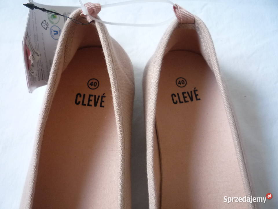 Nowe Cleve 3940 Morelowe baleriny materiałowe Szczecin sprzedam
