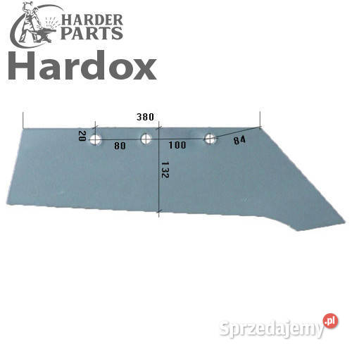 Lemiesz 300ha HARDOX 9303002 części do pługa nieuszkodzony