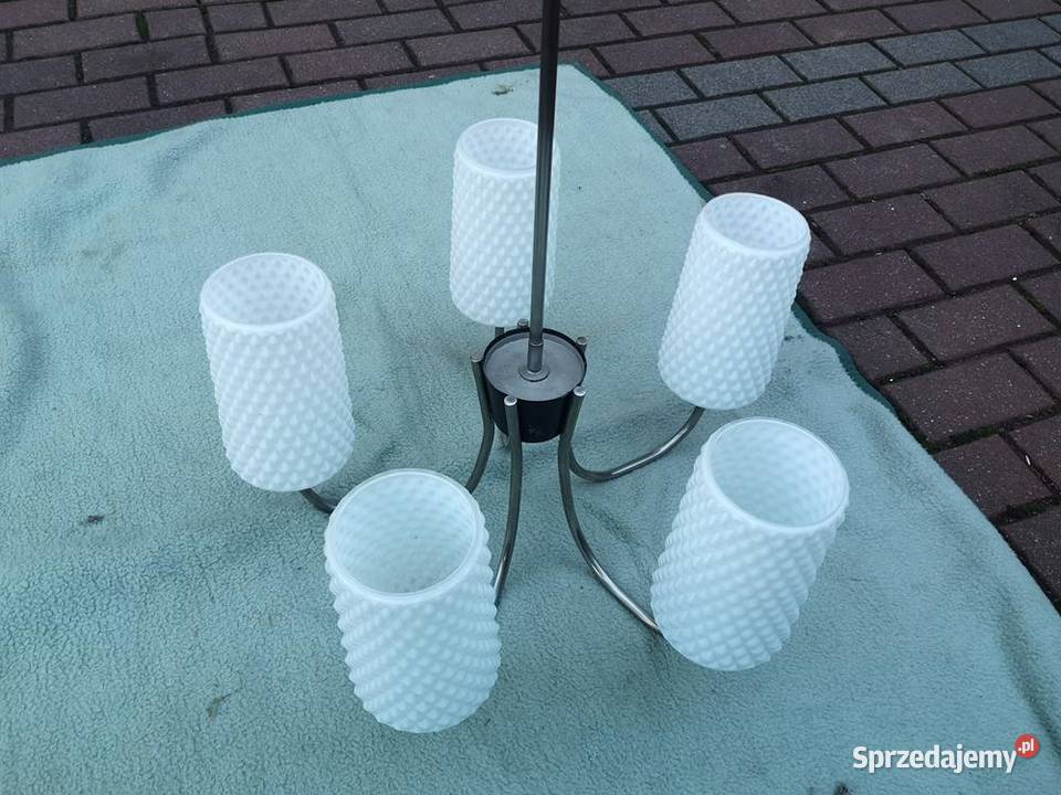 Żyrandol Lampa Vintage PRL Oryginalna Wisząca Swarzędz