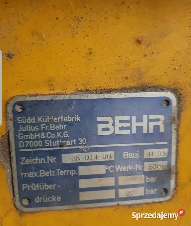 Chłodnica behr Koparki Jankowo