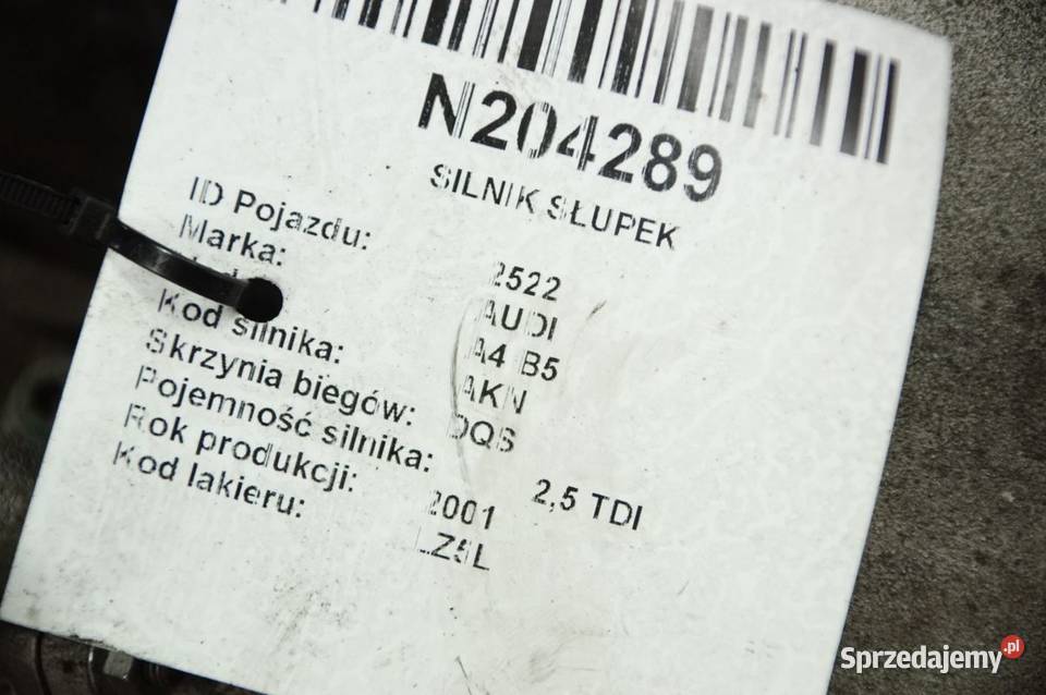 SILNIK SŁUPEK AUDI A4 B5 AKN Lipno