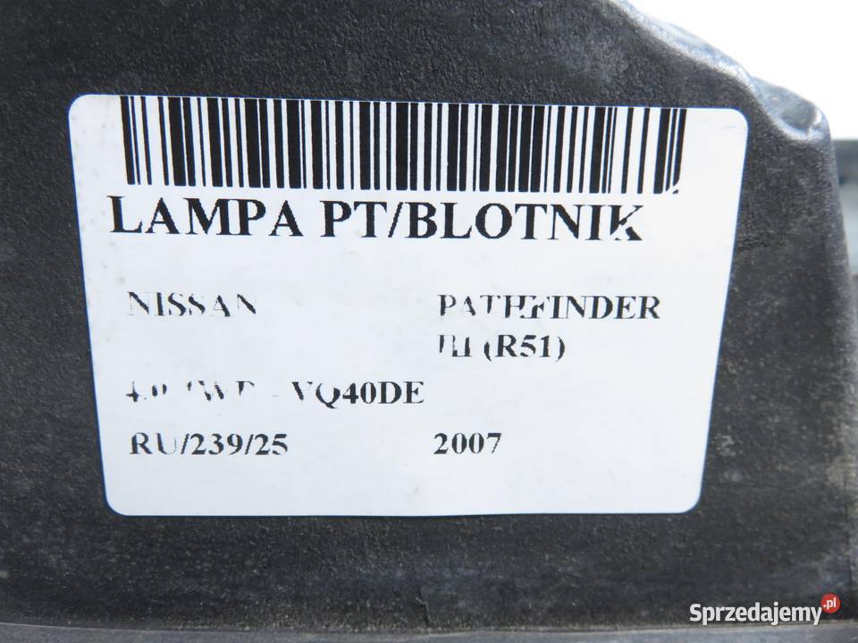 LAMPA PRAWA TYLNA NISSAN PATHFINDER R51 osobowe małopolskie