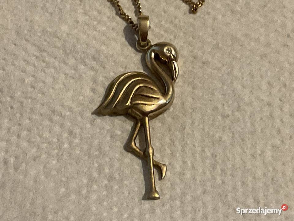 Złoty łancuszek z zawieszką Flamingo 558 gr 46 śląskie Sosnowiec
