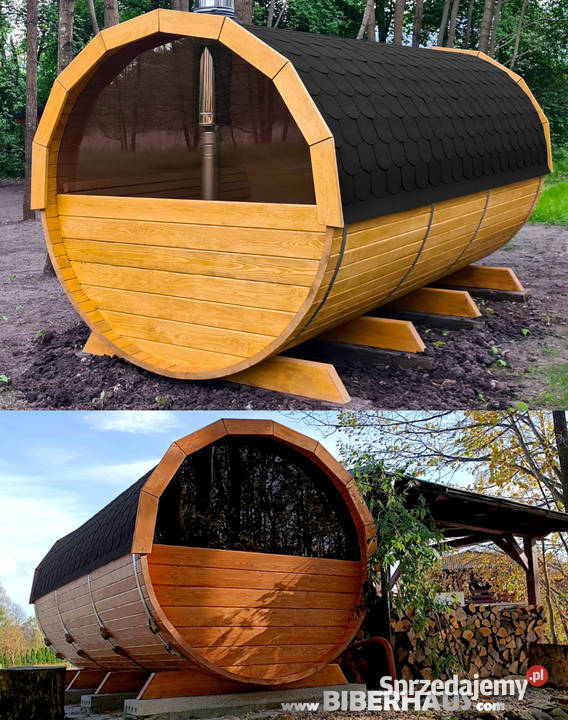 SAUNA Ogrodowa 400 OKNO 50 PRZEDSIONEK Beczka Nowy Targ