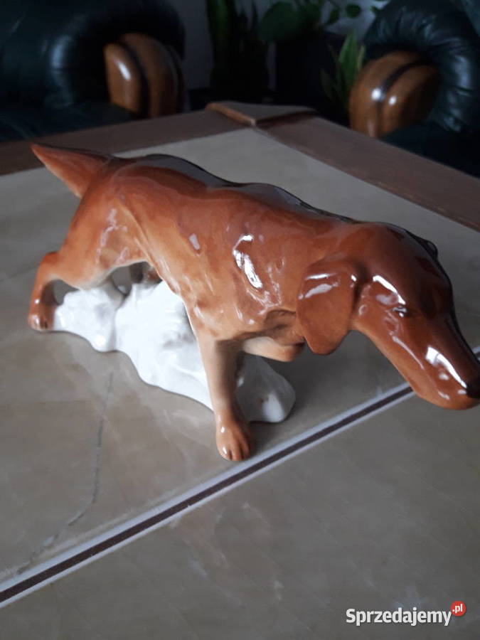 Figurka porcelanowa Seter angielski Łomonosow lubelskie Janów Lubelski