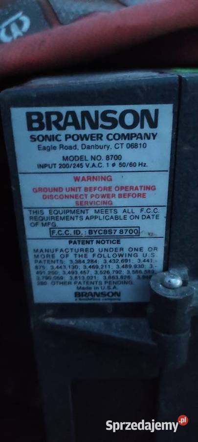 BRANSON 8700 zgrzewarka ultradźwiękowa Pozostałe zachodniopomorskie Szczecin sprzedam