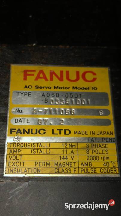 Fanuc servomotor A06B0501 Wrocław