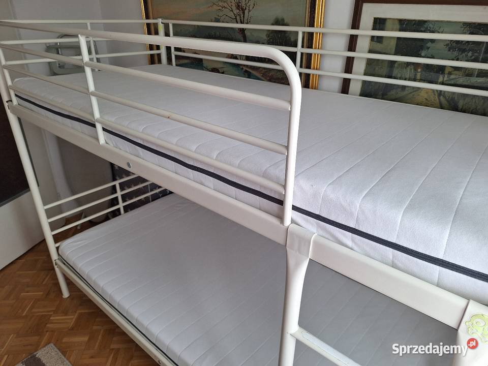 Łóżko piętrowe Ikea Svarta 90x200 2 materace 200cm Warszawa