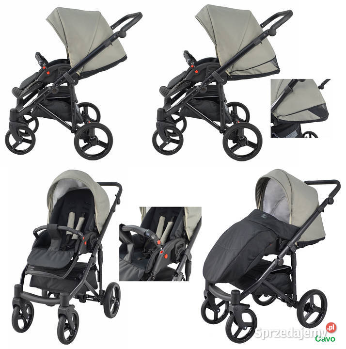 Wózek Dziecięcy Cavo Premium Wielofunkcyjny 4w1 czerwony