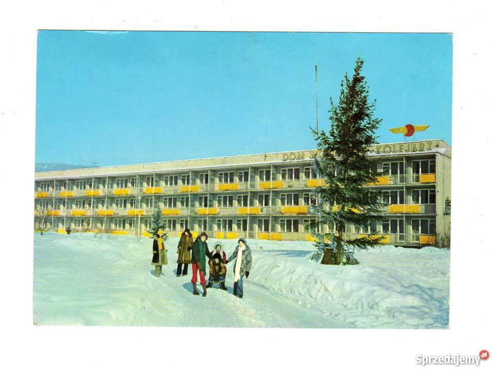 MUSZYNA ZŁOCIE DOM WCZASOWY KOLEJARZ POCZTÓWKA świętokrzyskie Krynki