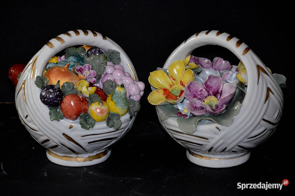 Roceram porcelana koszyk kwiatów owoców nowe ok Środa Wielkopolska