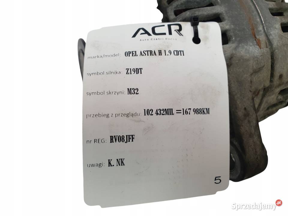 ALTERNATOR Opel Vectra C Astra H Zafira B 19 Chełm