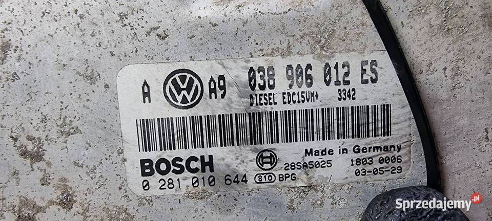 KOMPUTER SILNIKA VOLKSWAGEN GOLF IV 038906012ES Lipno sprzedam