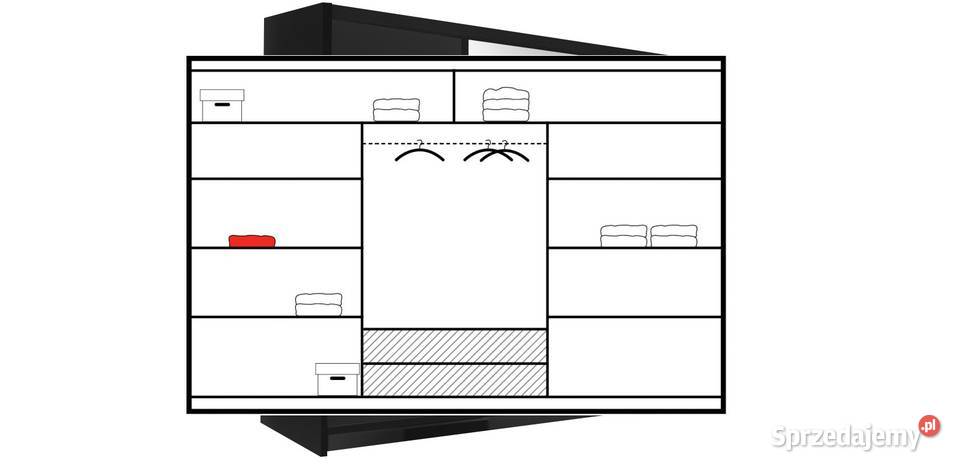 Duża szafa Monia z lustrem Dom i Ogród dolnośląskie Jelcz-Laskowice