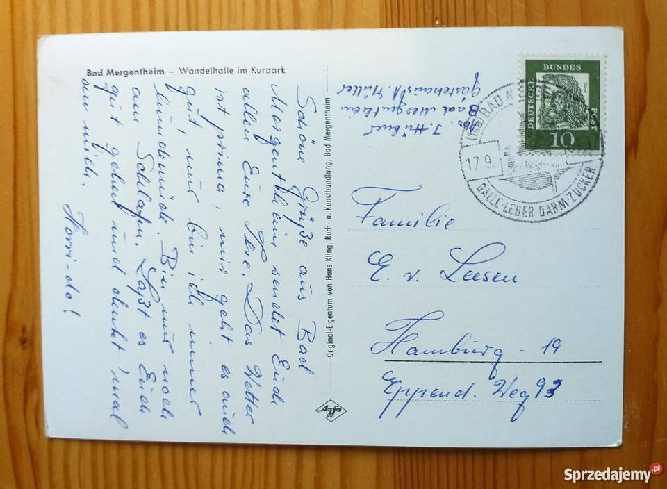 BAD MERGENTHEIM WNĘTRZE HALI KONCERTOWEJ W PARKU ZDROJOWYM Piszczac