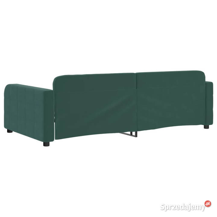 Sofa z funkcją spania ciemnozielona aksamitna 110cm mazowieckie Warszawa