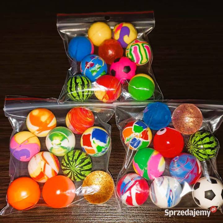 10 x Piłki Piłeczki Kulki Kauczukowe 27mm Super Łódź