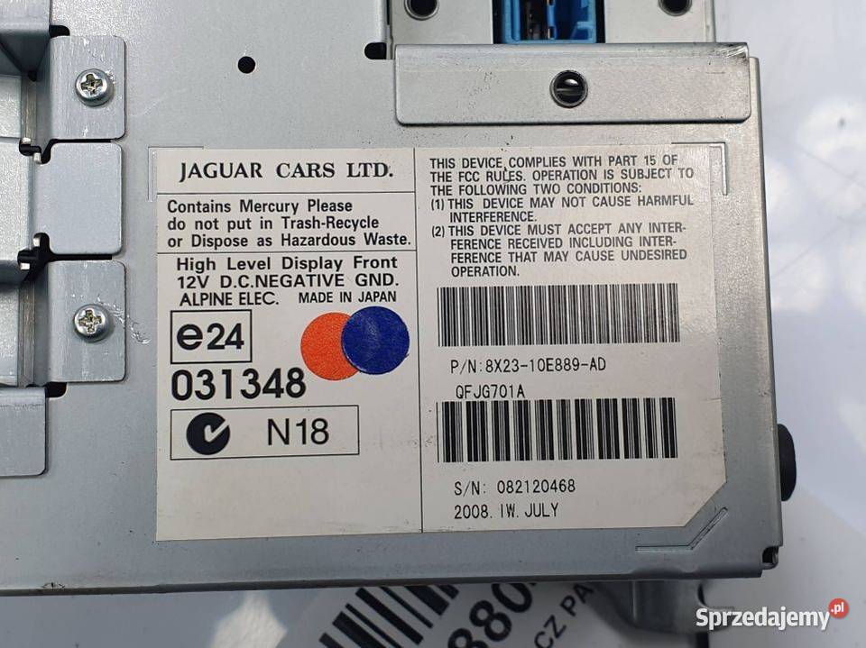 WYŚWIETLACZ PANEL JAGUAR XF 8X2310E889AD kujawsko-pomorskie Lipno