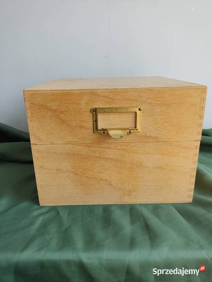 Skrzynka katalogowa drewniana Soennecken