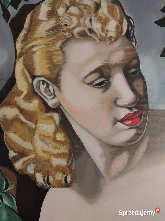 Obraz olej na płótnie według TŁempickiej Częstochowa sprzedam