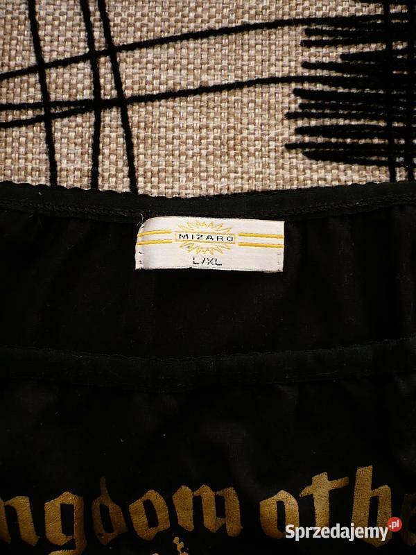 Czarny top bokserka koszulka s 36 nadruk