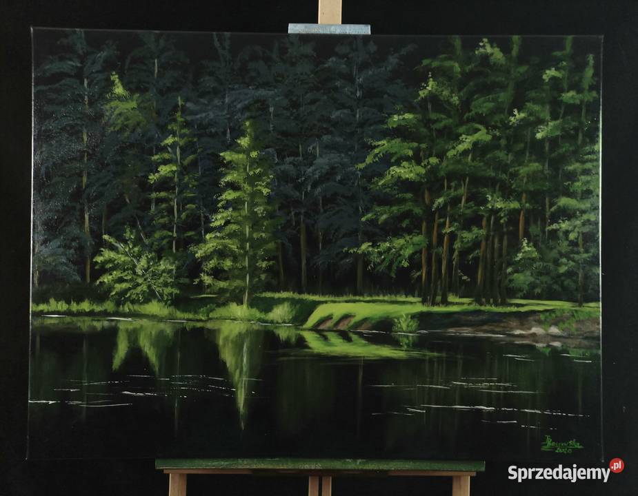 Obraz akryl ręcznie malowany 60x80 Olsztyn