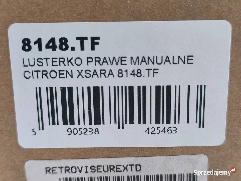 LUSTERKO PRAWE MANUALNE CITROEN XSARA N1 N2 9705