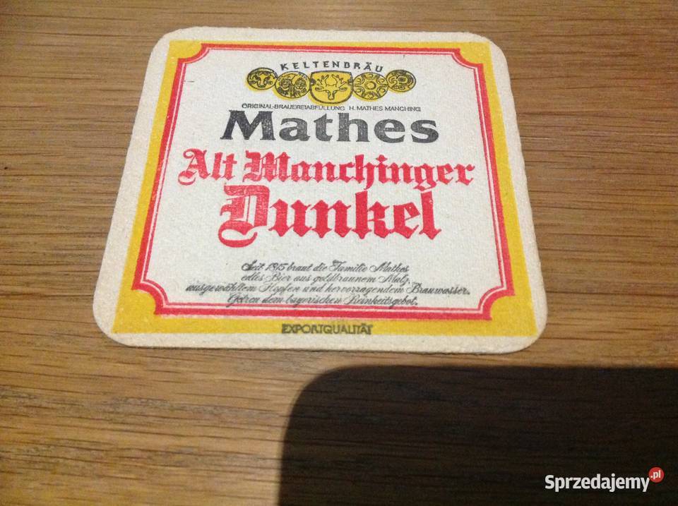 Stara Podkładka Piwna Mathes Alt Manchinger Nowa Sól