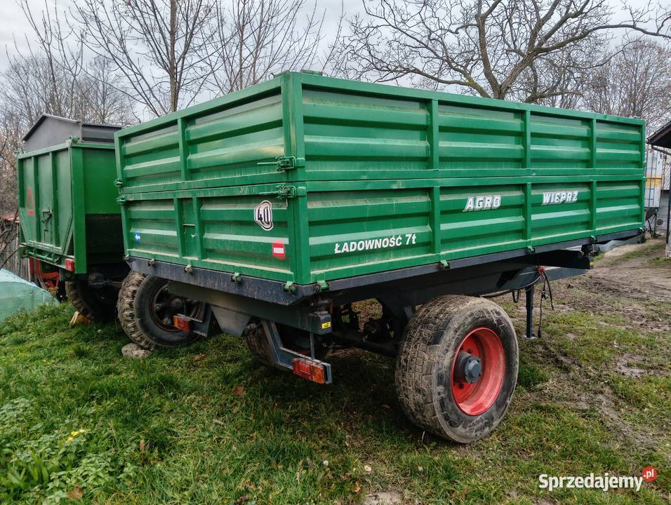 Przyczepa jednoosiowa wywrotka 8ton 3strony nieuszkodzony Wieprz