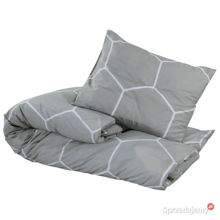 Zestaw pościeli szary 200x200 bawełna WM136459 Pozostałe Warszawa sprzedam