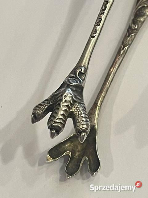 Kolekcjonerskie szczypce do cukru srebro 800 Pozostałe małopolskie Kraków sprzedam