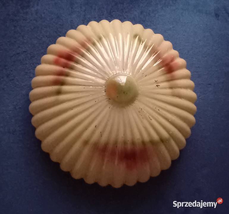 Duża secesyjna ampla klosz do lampy wiszącej Porcelana i szkło