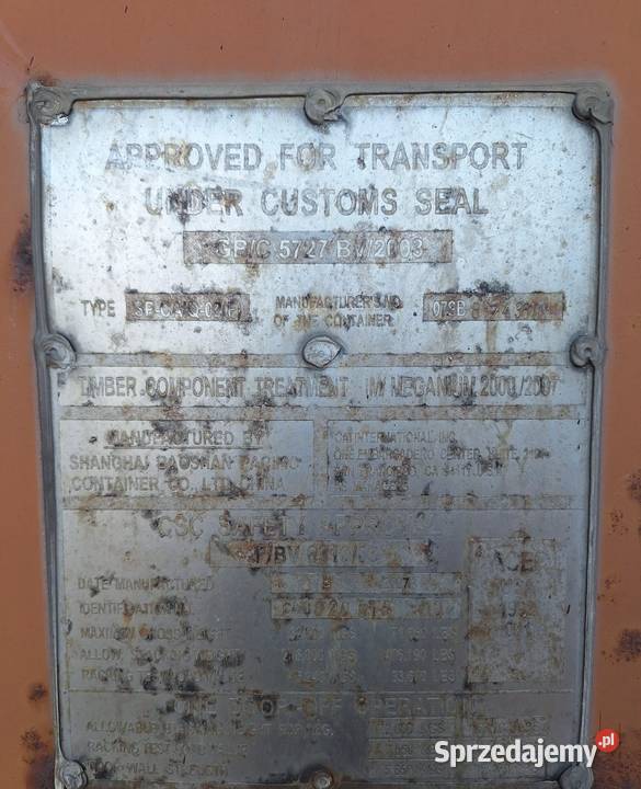 Kontener magazynowy 12 m 40 HC pomorskie