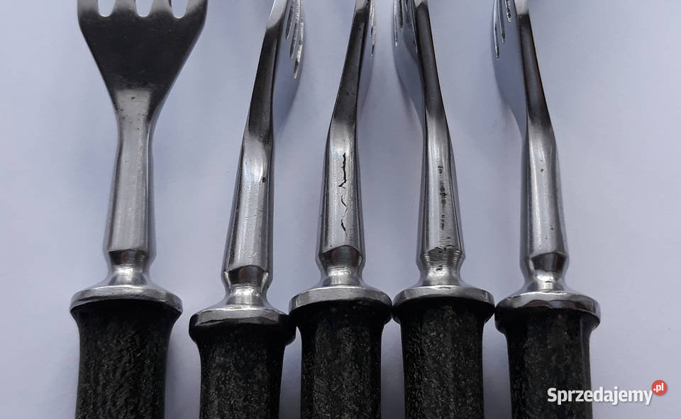 Widelce obiadowe 1 BAKELIT Gerlach sztućce PRL Dąbrowa Górnicza sprzedam