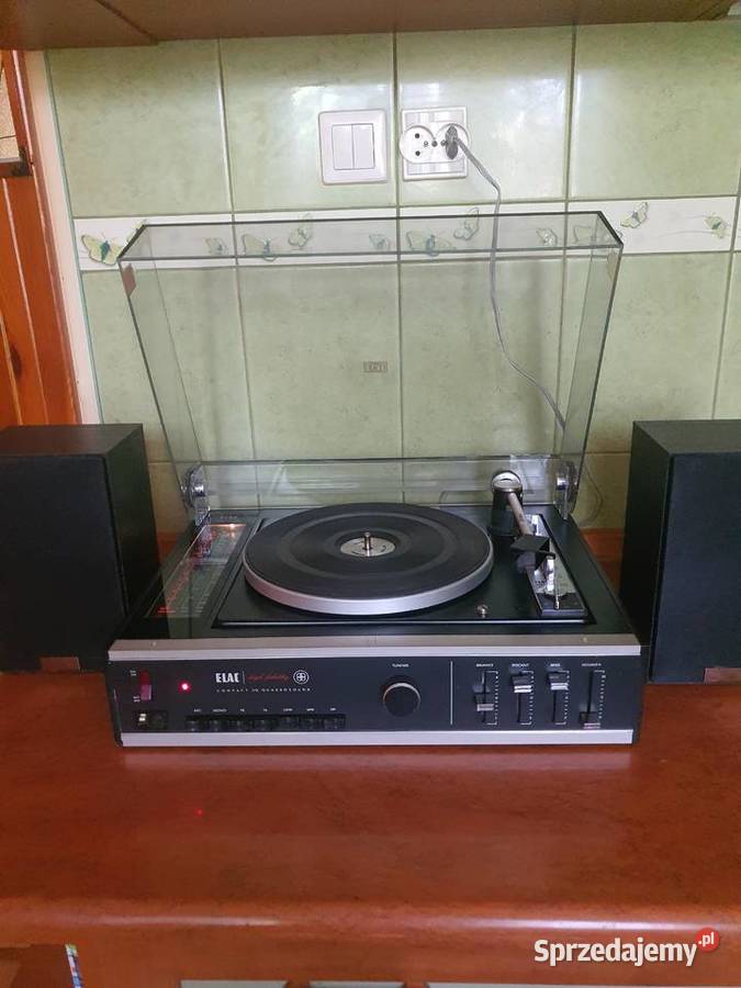 Studio muzyczne gramofon amlituner kolumny Elac Łódź
