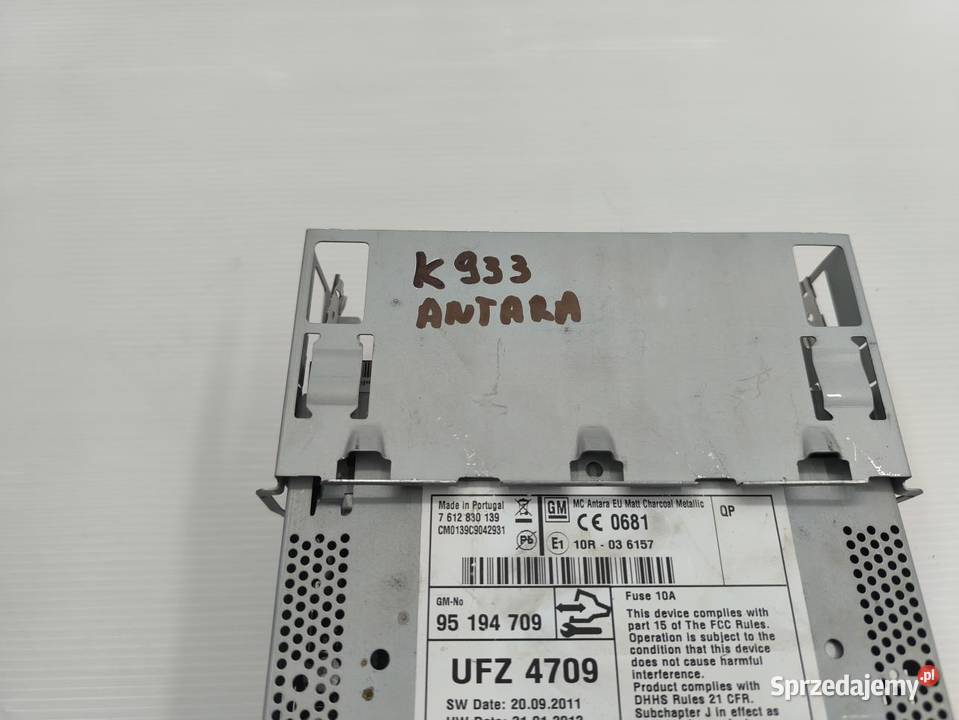 RADIO NAWIGACJA KOD OPEL ANTARA LIFT 95194709 osobowe