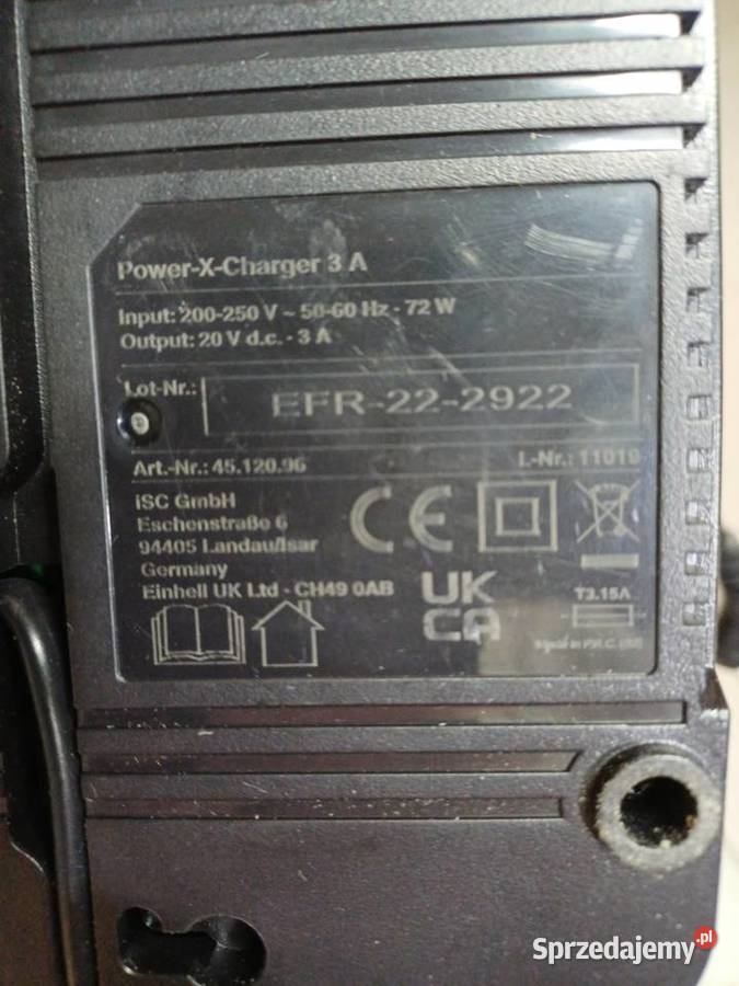 Ładowarka Einhell 18V Pover X Change Liion 3A małopolskie