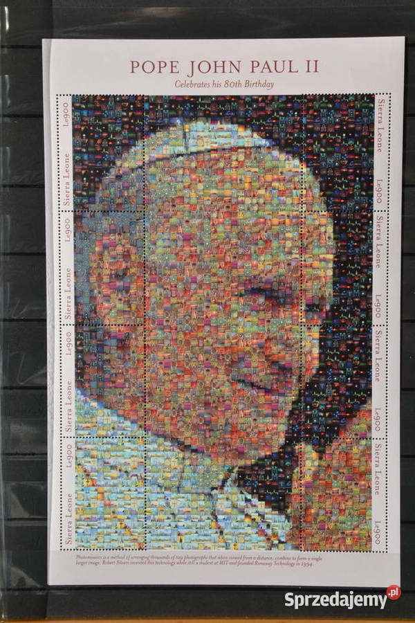 Znaczki Papież Jan Paweł II Sierra Leone I Ks Sobótka sprzedam