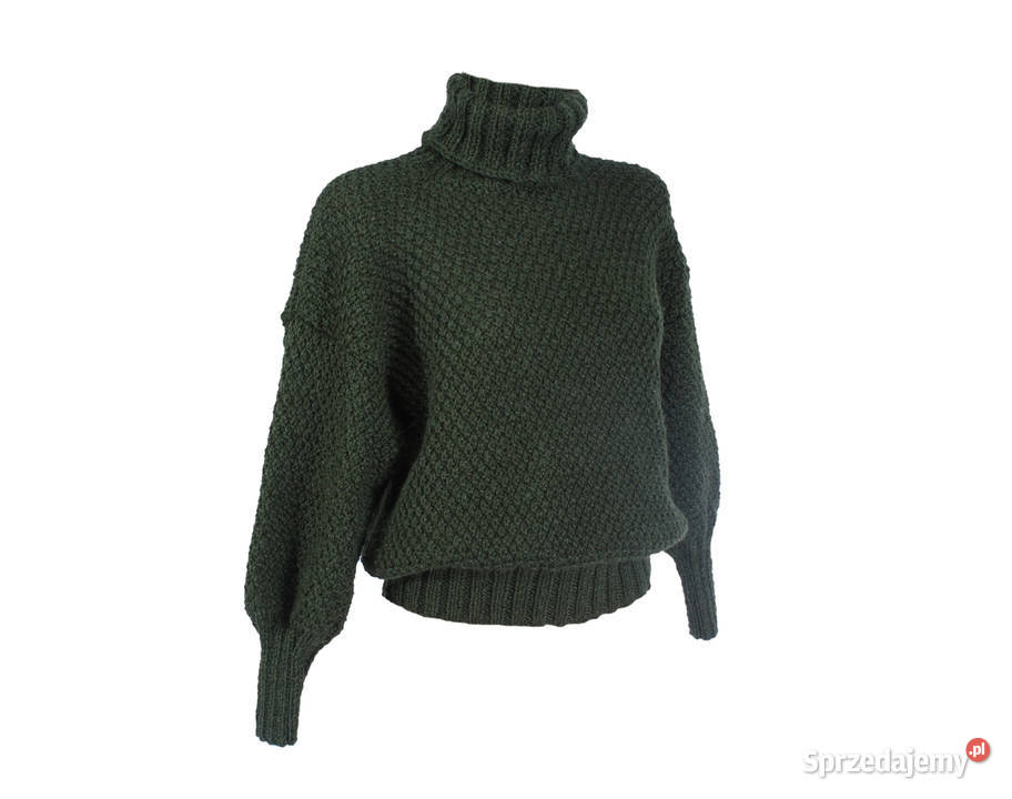 Sweter wełna zielony Rozmiar M Inny materiał Kalwaria Zebrzydowska