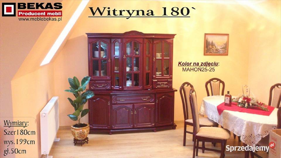 Stylowa Mahoniowa Witryna narożna 70 Mahoń