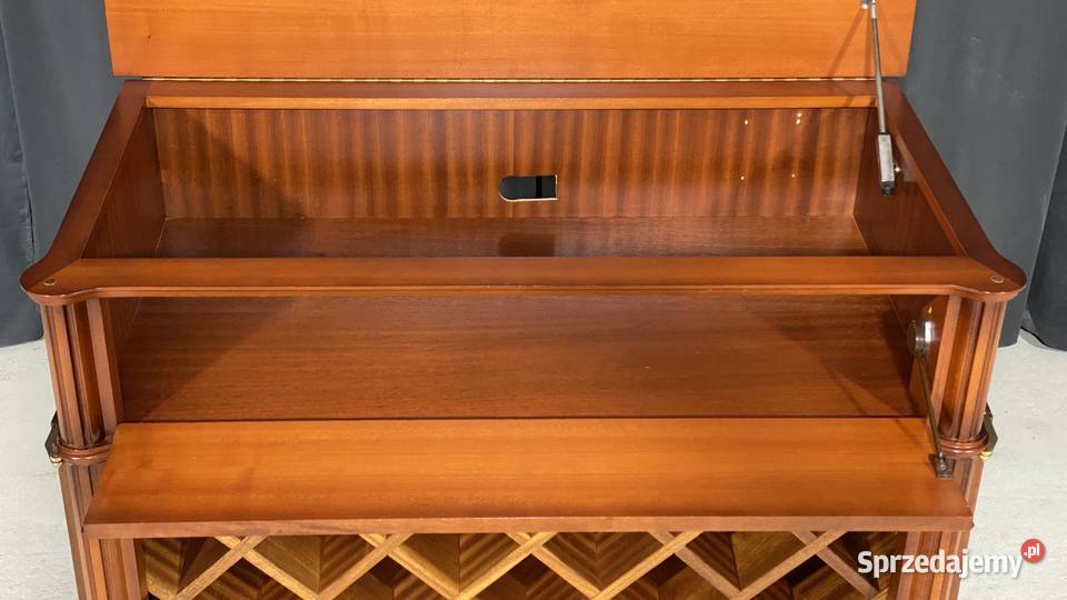 Intarsjowany wiśniowy barek komoda szafka na Budno